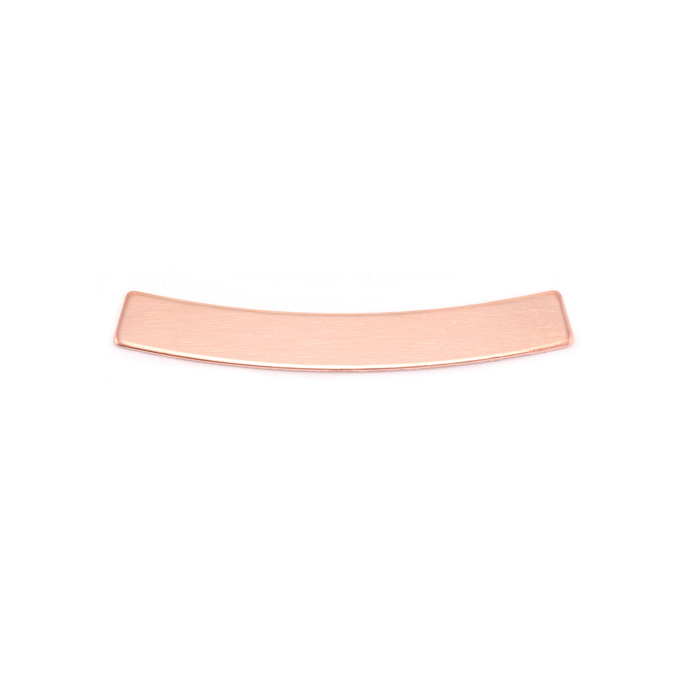 Metal Stamping Blanks Copper Curved Rectangle Bar, 30mm (1.18") x 4mm (.16"), 24g